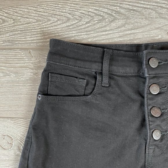 💜 Old Navy Black High Rise Secret Slim Pocket Denim Shorts 6 - Picture 7 of 10